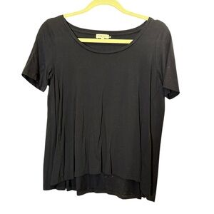 Demylee Sonora Navy Cotton Short Sleeve Women's Top sz S